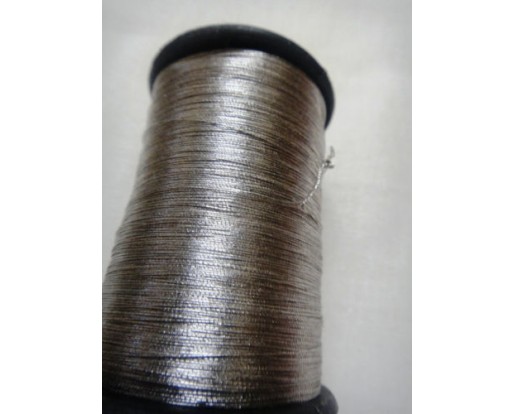 ANTIQUE SILVER - Spool of Shiny Metallic Thread Yarn - For Crochet Sewing Embroidery Handwork Artwork Jewelry